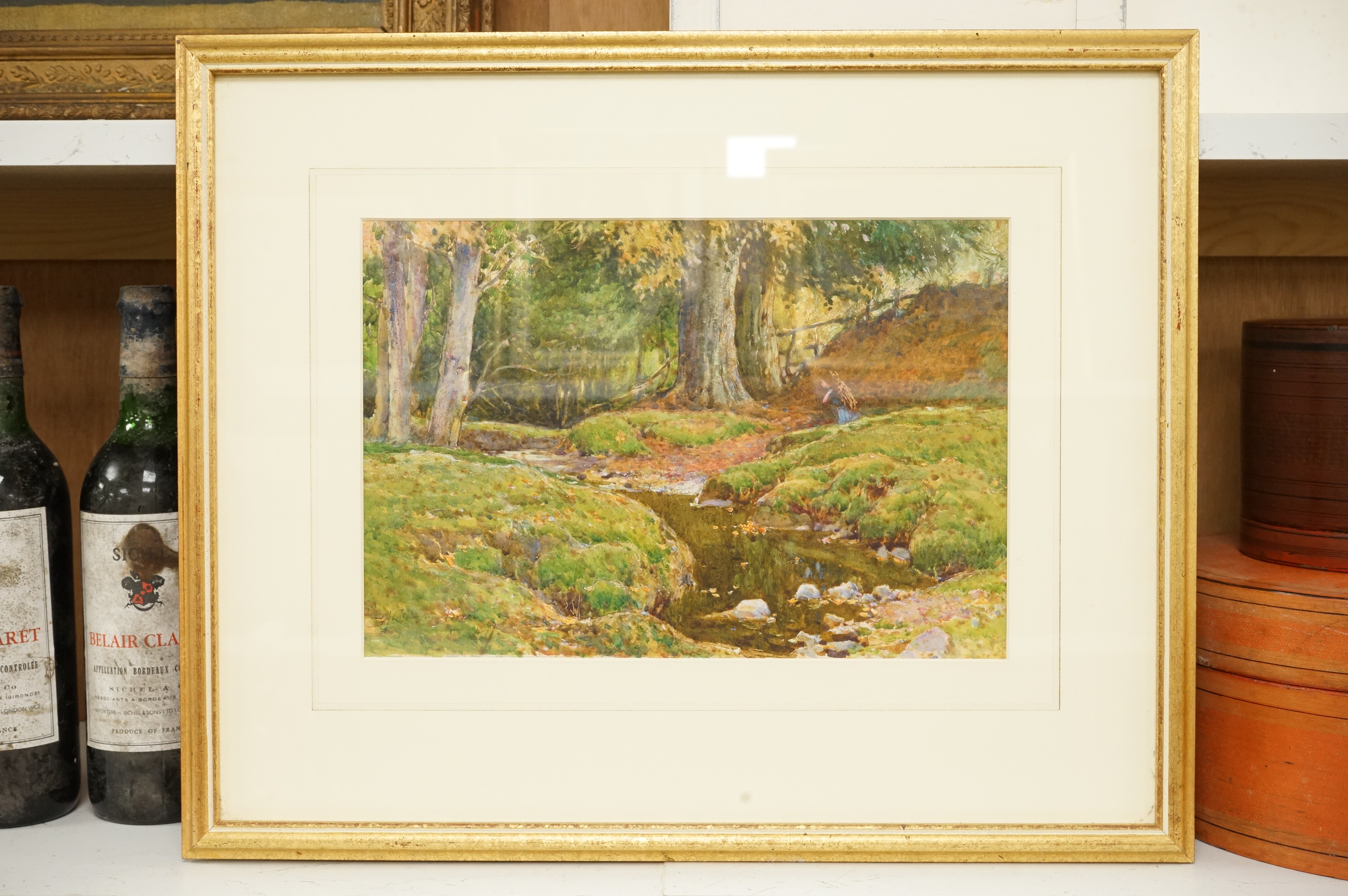 Samuel John Lamorna Birch RA, RWS (1869-1955), Woodland stream, signed, watercolour, 22 x 31cm